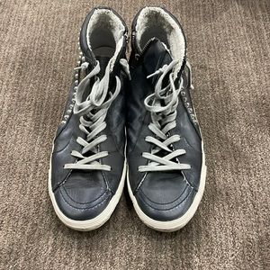 Black leather Golden goose with studs size 45 men